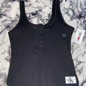 Calvin Klein button up thong bodysuit